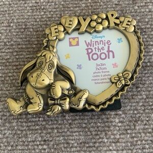 Vintage metal heart shaped Eeyore picture frame